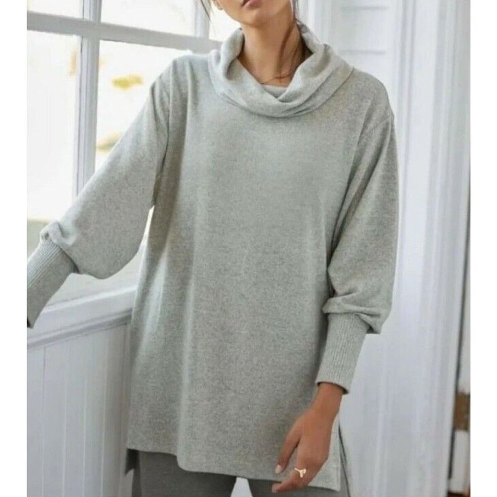 Anthropologie Maeve Cowl Neck Sweater Dress Pastel Green XS